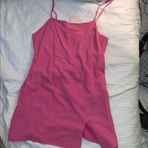 Pink lottie moss dress with small slit